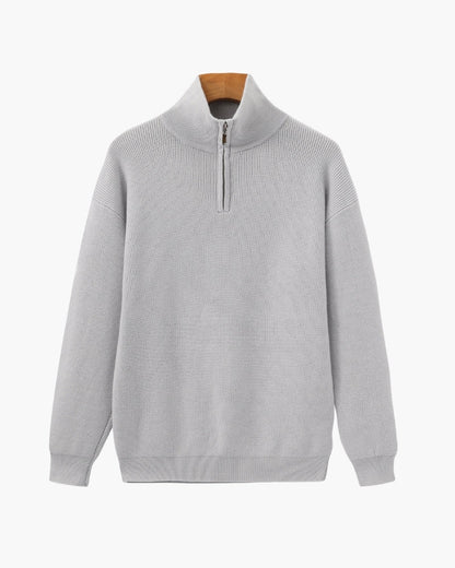 Refined Half-Zip Strick Pullover