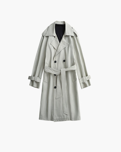 Klassisch Double-Breasted Trench Mantel