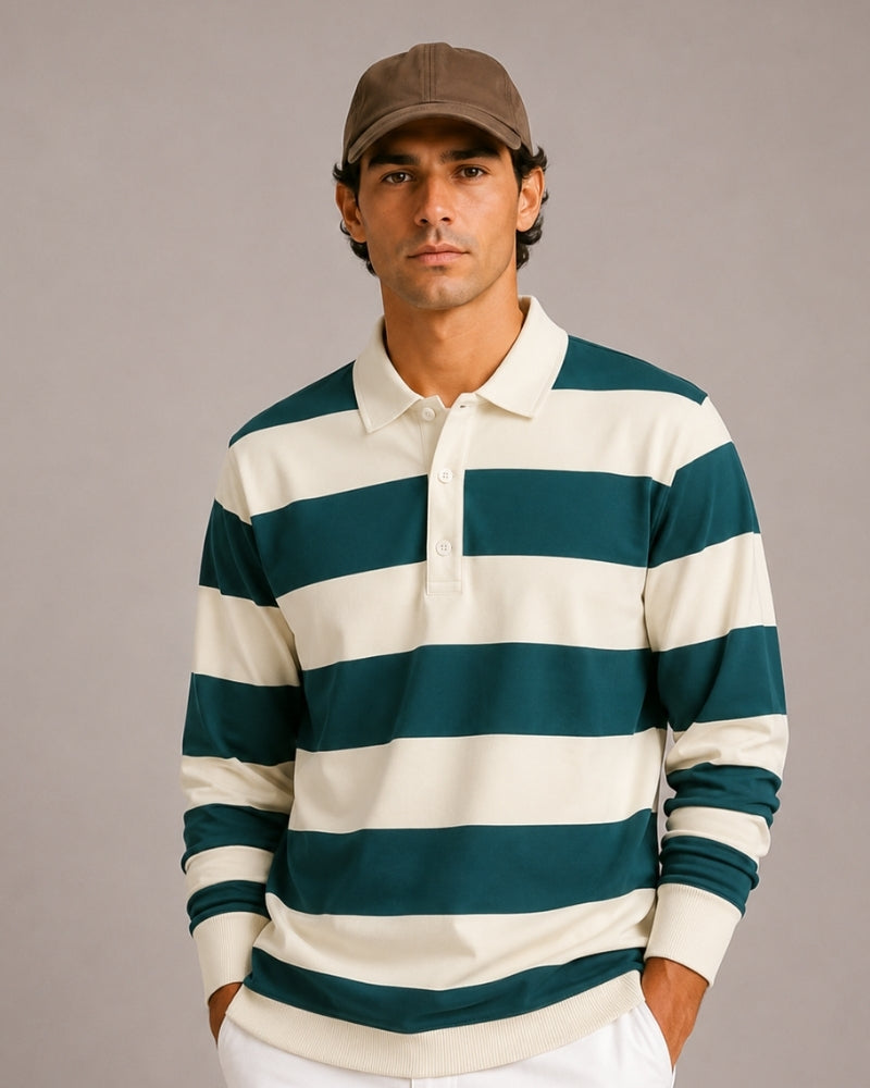 Vintage Stripe Rugby Poloshirt