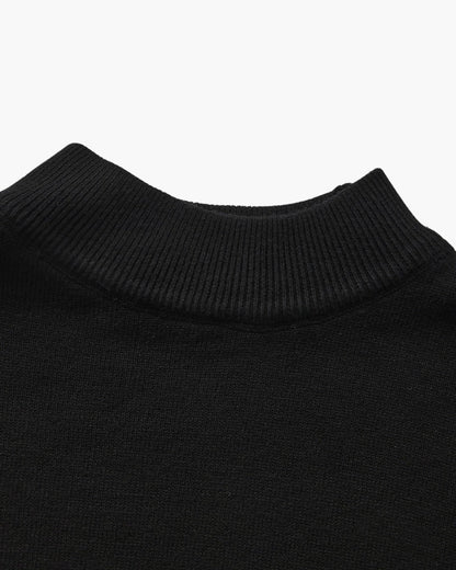 Essential Gerippt Mock Neck Pullover