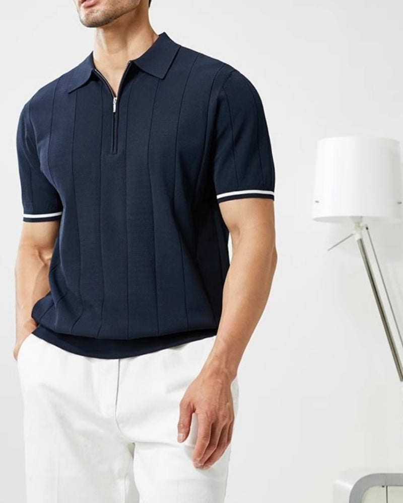 Signature Contrast Trim Poloshirt
