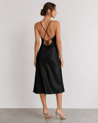 Old Money Seide Slip Kleid