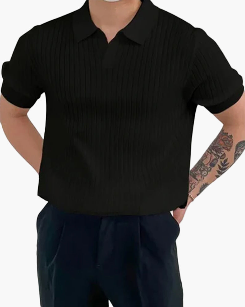 Florence - Gerippt Baumwolle Poloshirt