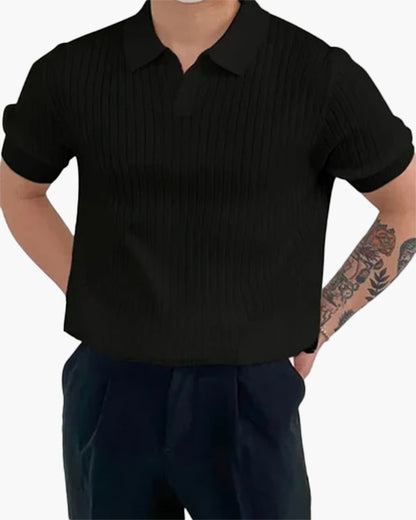 Florence - Gerippt Baumwolle Poloshirt