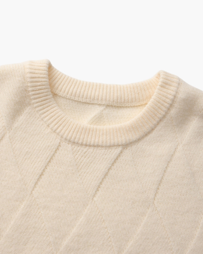 Diamond Strick Crewneck Pullover