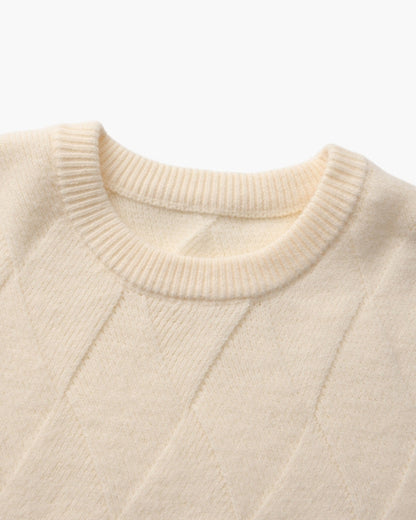 Diamond Strick Crewneck Pullover