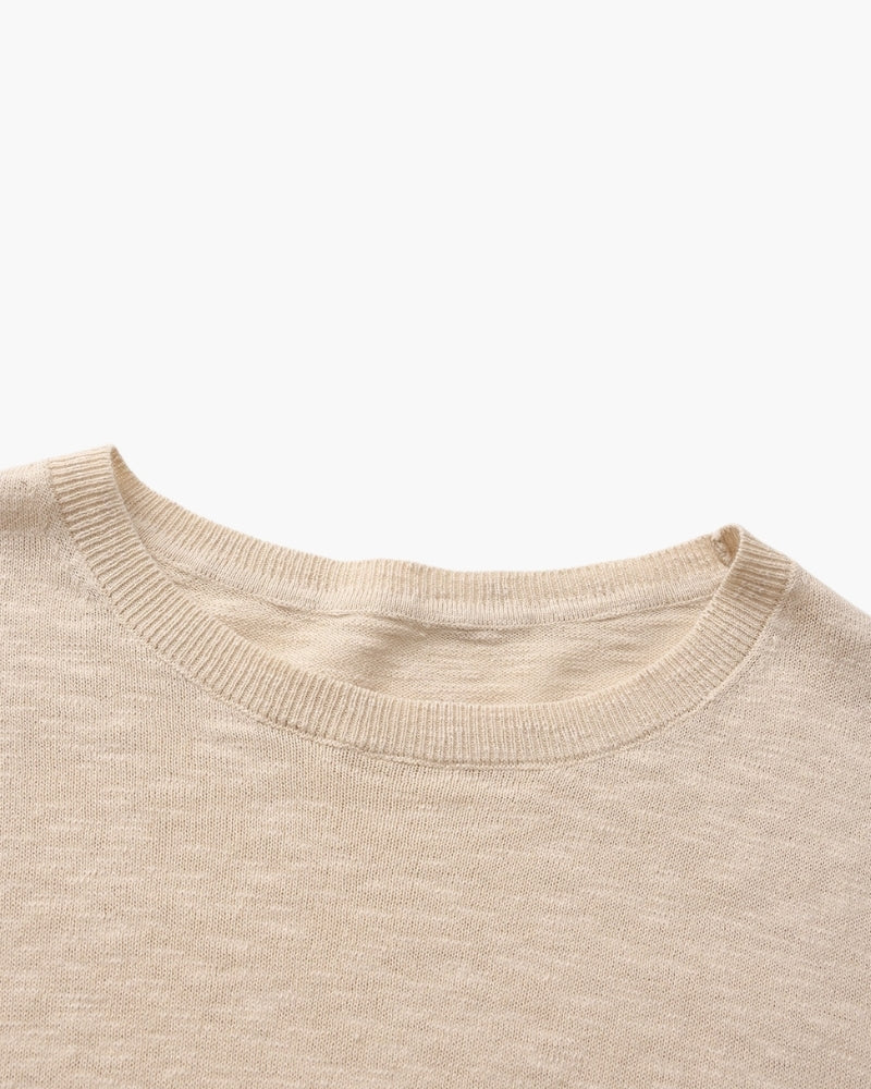 Leinen Baumwolle Essential Crewneck