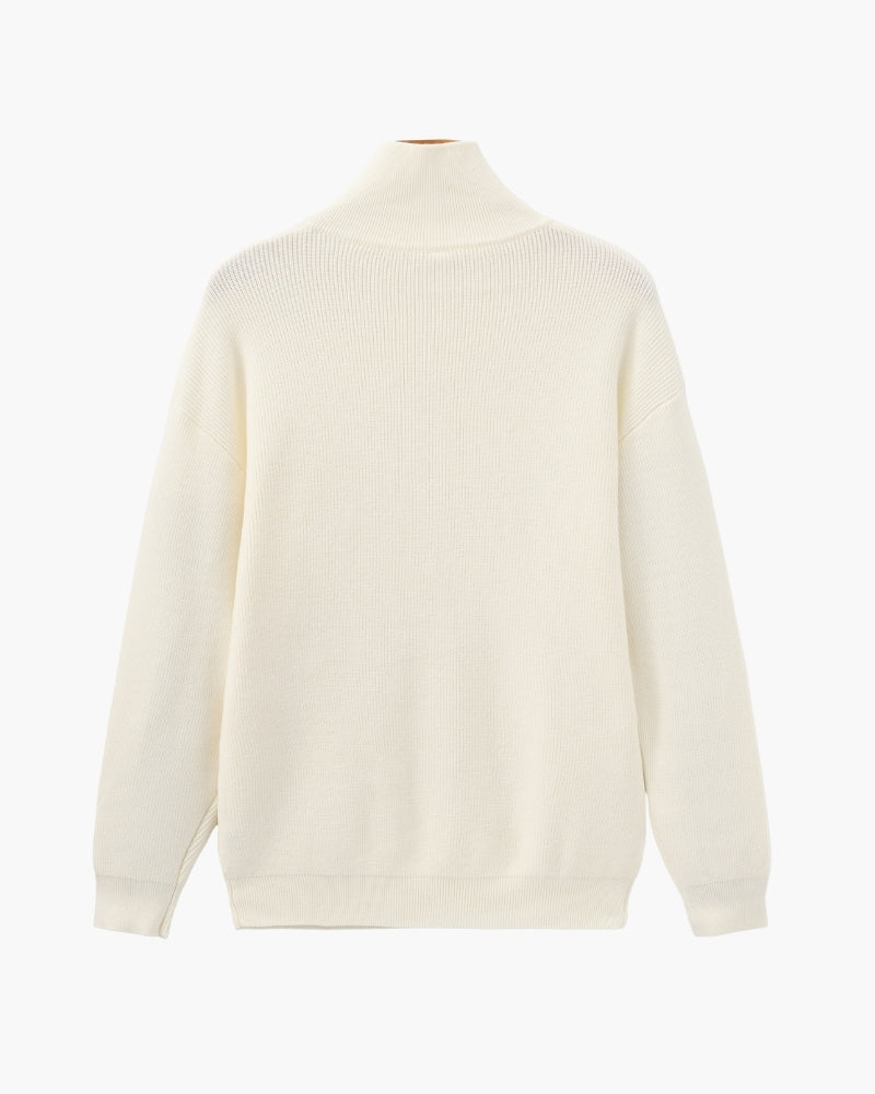 Refined Half-Zip Strick Pullover