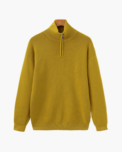 Refined Half-Zip Strick Pullover