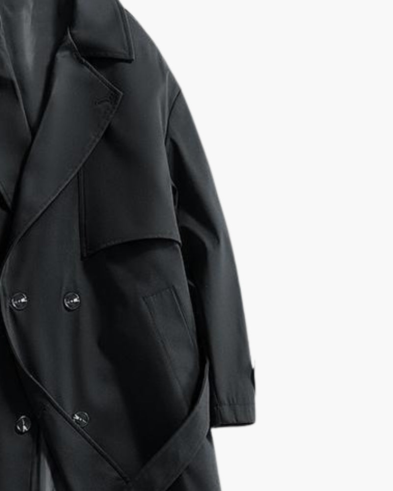 Klassisch Double-Breasted Trench Mantel