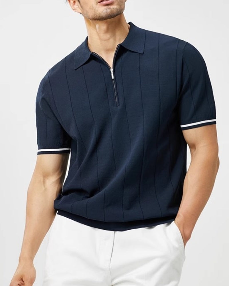 Signature Contrast Trim Poloshirt
