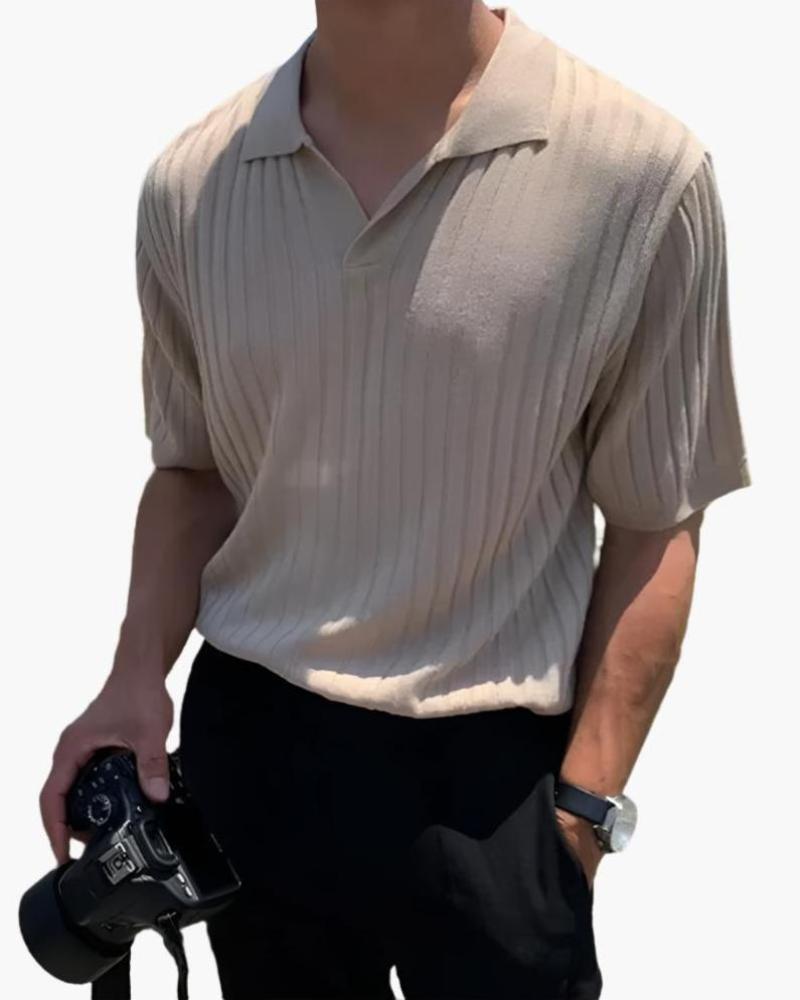 Florence - Gerippt Baumwolle Poloshirt