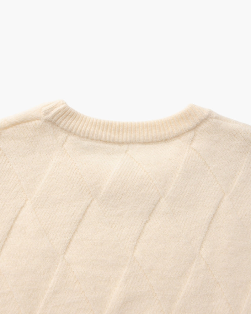 Diamond Strick Crewneck Pullover