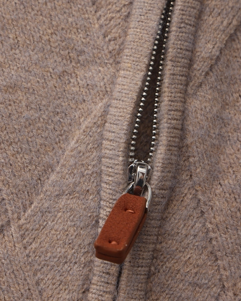 Heritage Diamond Strick Zip Cardigan