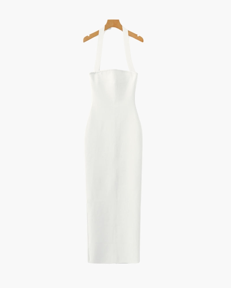 Halter Neck Slim Fit Maxi Kleid