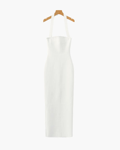Halter Neck Slim Fit Maxi Kleid