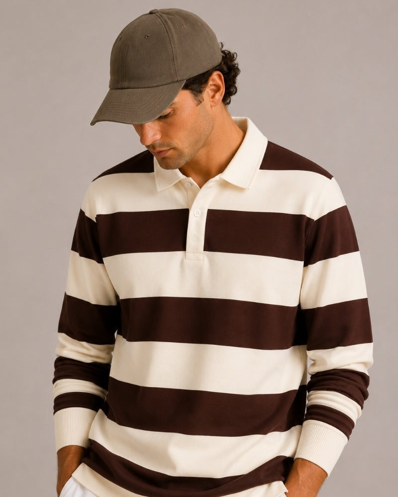 Vintage Stripe Rugby Poloshirt