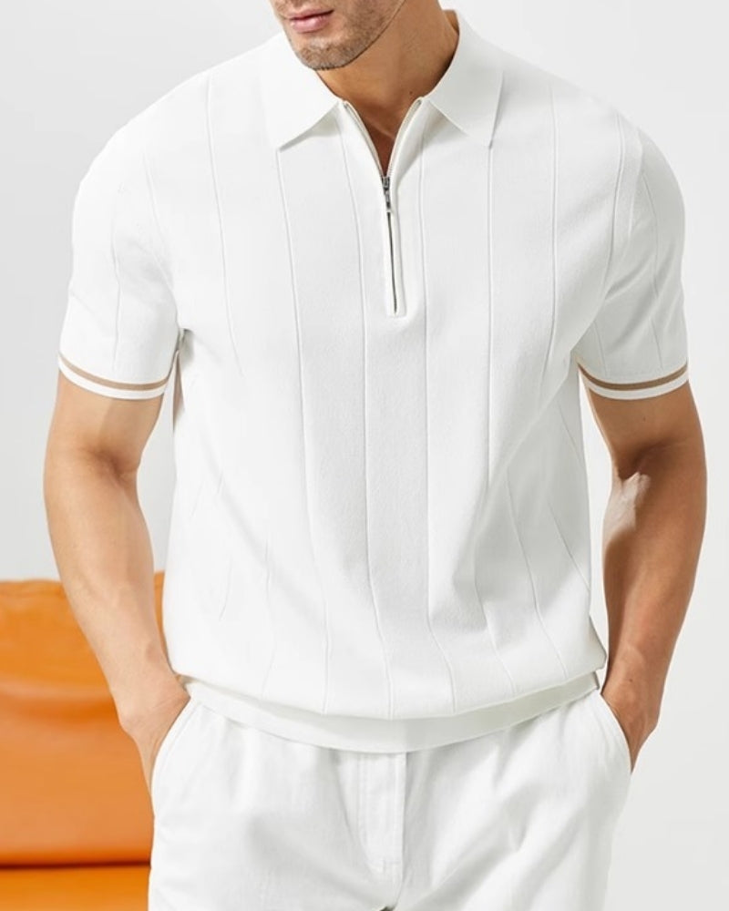 Signature Contrast Trim Poloshirt