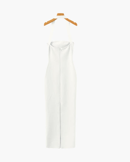 Halter Neck Slim Fit Maxi Kleid