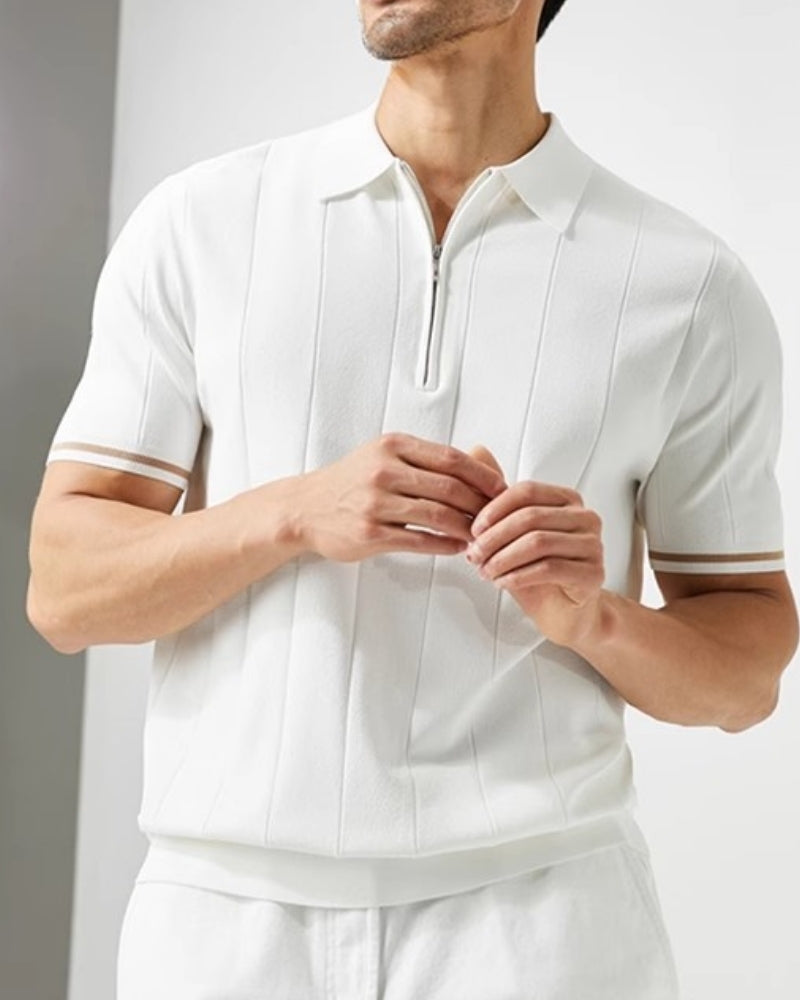 Signature Contrast Trim Poloshirt
