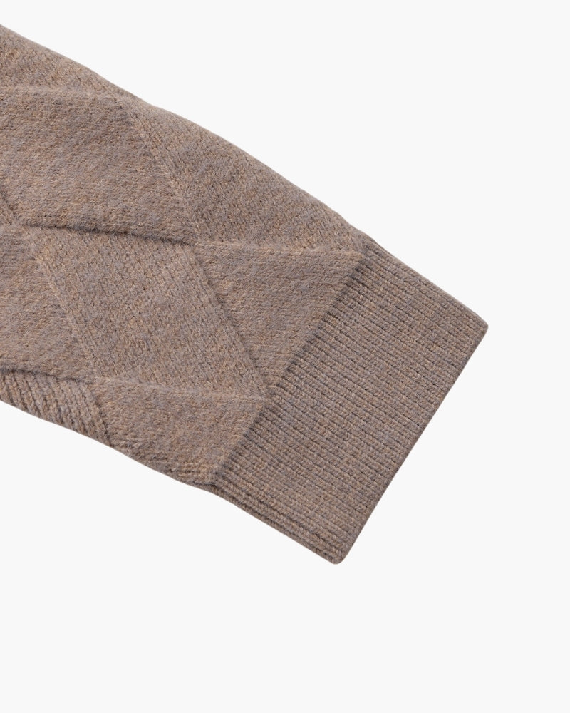 Heritage Diamond Strick Zip Cardigan