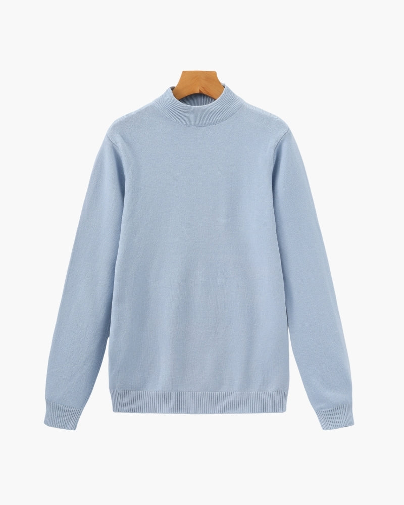 Essential Gerippt Mock Neck Pullover