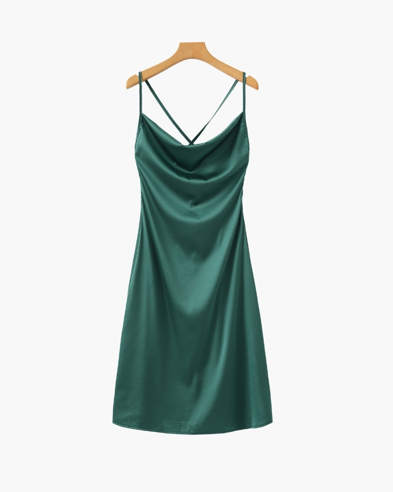 Old Money Seide Slip Kleid
