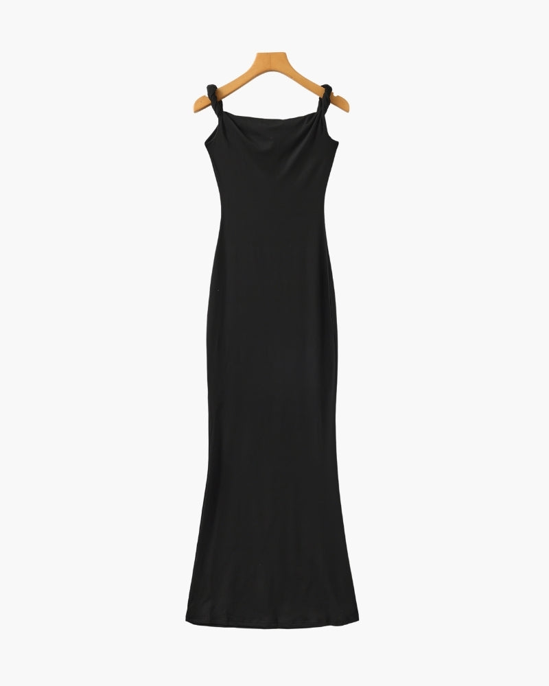 One-Shoulder Bodycon Long Kleid