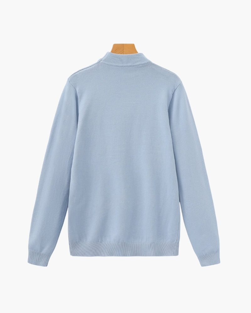 Essential Gerippt Mock Neck Pullover