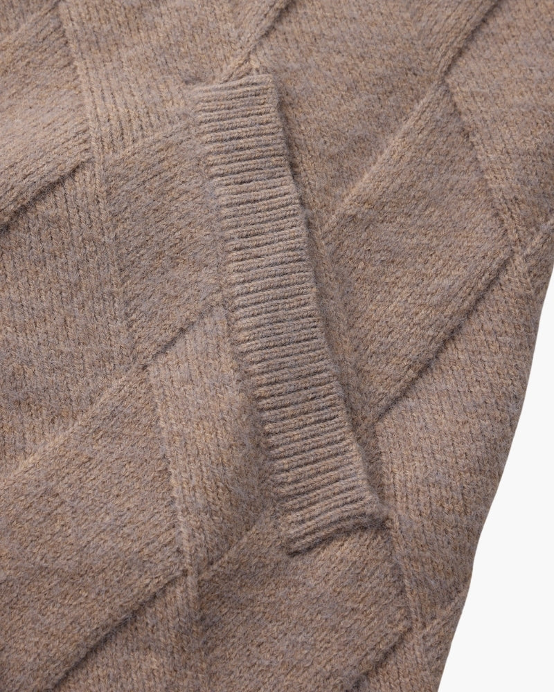 Heritage Diamond Strick Zip Cardigan
