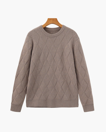 Diamond Strick Crewneck Pullover