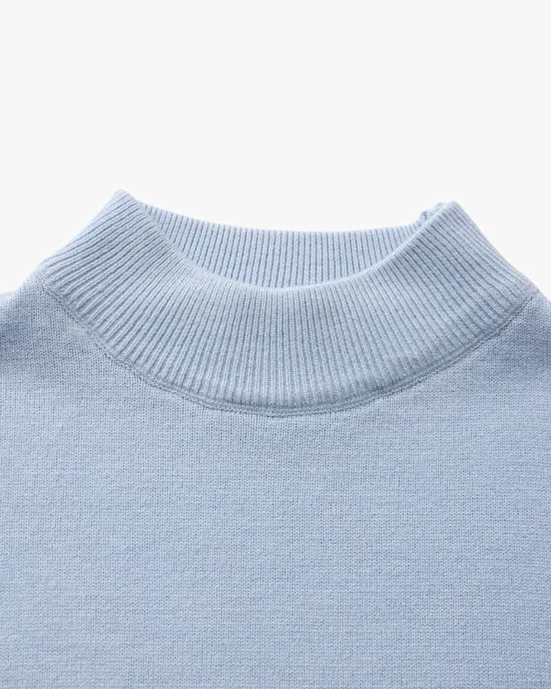 Essential Gerippt Mock Neck Pullover
