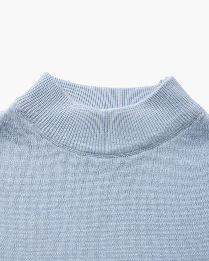 Essential Gerippt Mock Neck Pullover