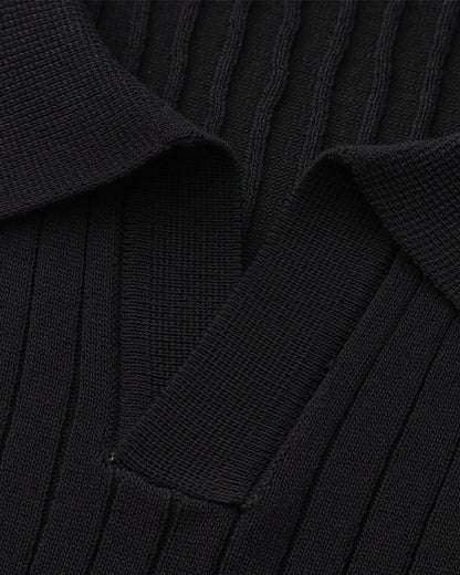Premium Gerippt Poloshirt