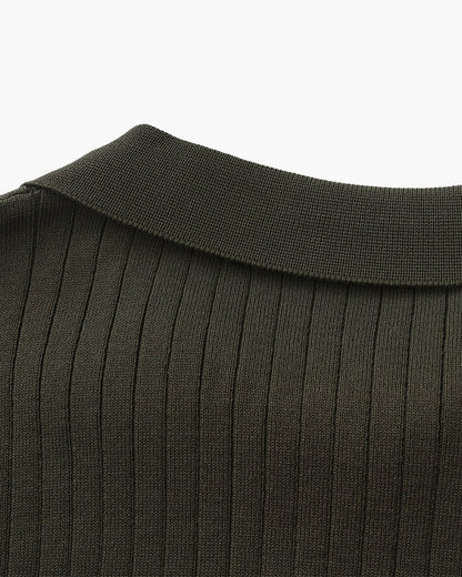 Premium Gerippt Poloshirt