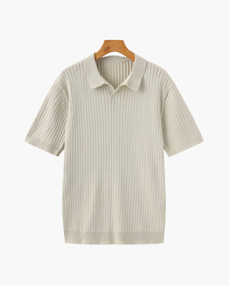 Premium Gerippt Poloshirt