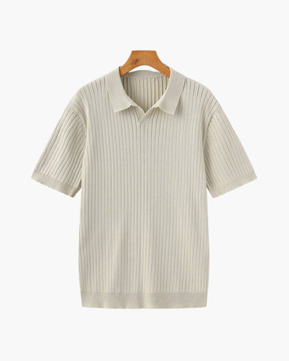 Premium Gerippt Poloshirt
