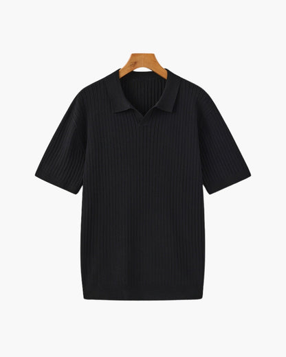 Premium Gerippt Poloshirt