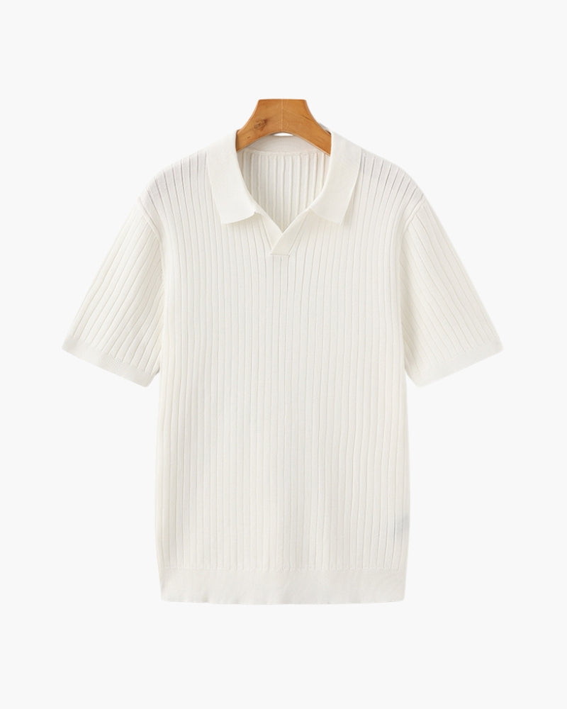 Premium Gerippt Poloshirt