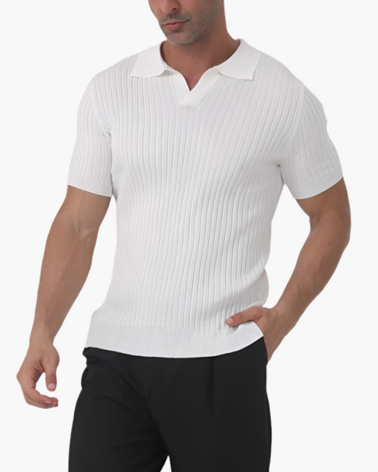 Florence - Gerippt Baumwolle Poloshirt