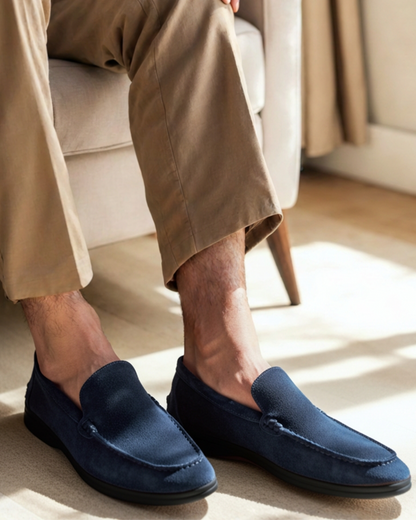 Premium Wildleder Loafer - Black Soles